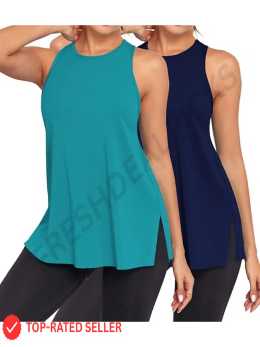Women's Loose Fit Racerback Workout Tank Tops Pima Cotton Running Shirts